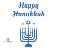 Wishing Happy Hanukkah Facebook Post Design