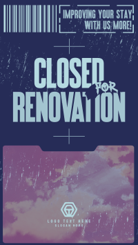 Grunge Closed Renovation Instagram Reel Image Preview