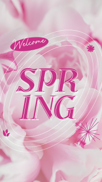 Floral Welcome Spring Facebook Story Design