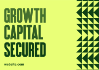 Raised Capital Abstract Postcard Design