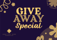 Giveaway Special Postcard Design