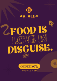 Food Language Quote Poster