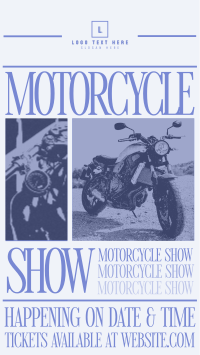 Retro Motorcycle Show Instagram Reel Image Preview