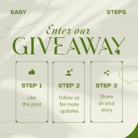 Elegant Giveaway Steps Instagram Post Design