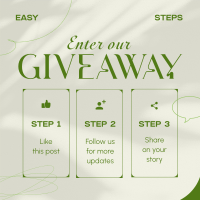 Elegant Giveaway Steps Instagram Post Image Preview