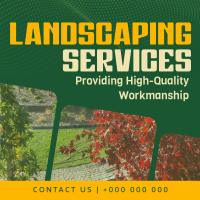 Clean Landscaping Service Instagram Post Design