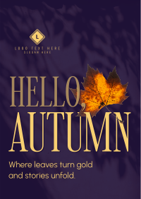 Cozy Autumn Greeting Poster