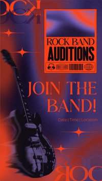 Modern Rock Auditions TikTok Video Design