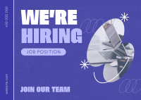 Playful Corporate Hiring Postcard