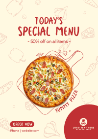 Today's Special Pizza Flyer Design