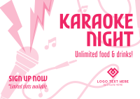 Karaoke Night Postcard Design