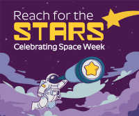 Space Week Fairytale Facebook Post Design