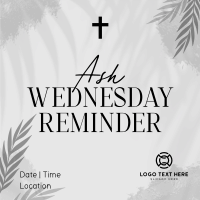Ash Wednesday Reminder Instagram Post