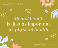 Minimalist Mental Health Quote Facebook Post