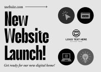 Corporate Website Launch Postcard