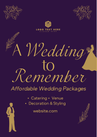 Affordable Wedding Packages Flyer Design