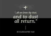 Ash Wednesday Verse Postcard