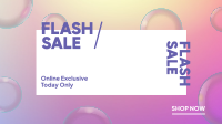 Flash Sale Bubbles Facebook Event Cover