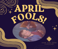 Groovy April Fools Greeting Facebook Post