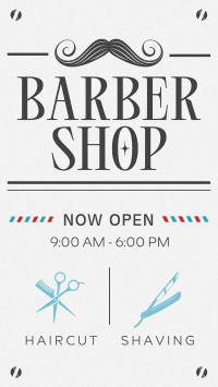 Classic Barber Shop Opening Instagram Reel Design