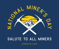 Salute to Miners Facebook Post Design