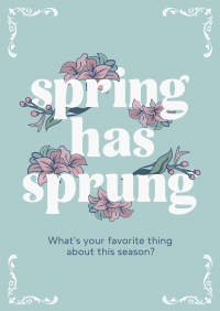 Vintage Floral Spring Poster