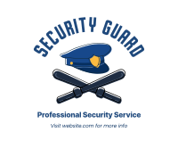 Security Hat and Baton Facebook Post Design