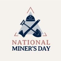 Miner's Day Badge Instagram Post Design