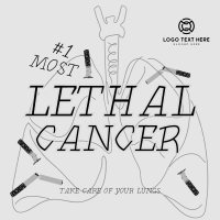 Lethal Lung Cancer Instagram Post