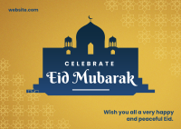 Celebrate Eid Mubarak Postcard Design