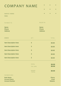 Modern Minimalist Business Invoice Design