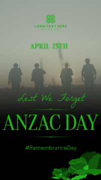 Silhouette Anzac Day Facebook Story