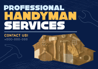 Modern Handyman Service Postcard