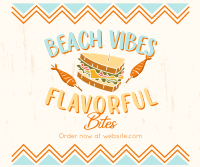 Flavorful Bites at the Beach Facebook Post