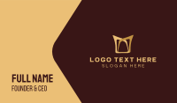 Golden Elegant Crown Business Card