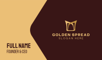 Golden Elegant Crown Business Card Image Preview