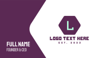 Gaming Letter A Business Card Design