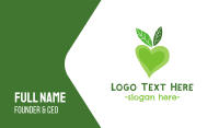 Green Love Business Card Design