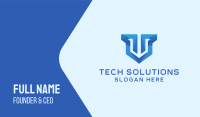 Blue Gaming Tech Shield  Business Card