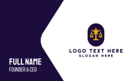 Legal Lawyer Scales Star Business Card