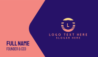 Sunset Letter Business Card Design