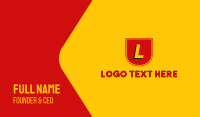 Racing Team Lettermark Business Card Design