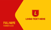 Racing Team Lettermark Business Card