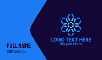 Hexagon Radial Network Business Card Design