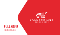 Shopping Delivery Truck Business Card Design