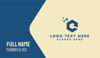 Professional Hexagon Letter C Business Card Design