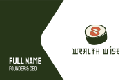 Sushi Letter S Business Card