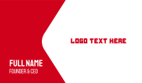 Automotive Red Text Font Business Card Design