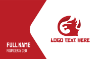 Red Dragon Head Business Card