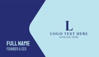 Elegant Blue Letter N Business Card Design